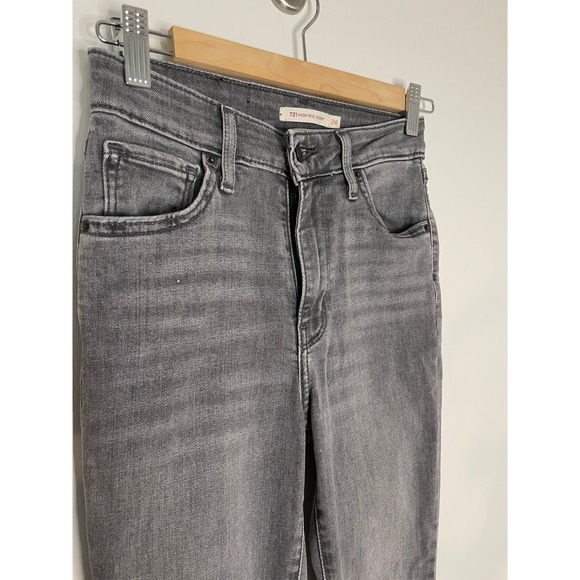 Levi's 721 High Rise Skinny SZ 26 gray/black - Picture 6 of 7